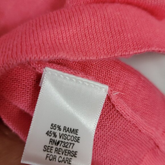 NEW Apt. 9 Cardigan Open Stitch Yoke Wish Pink XL Long Sleeve Sheer lightwt NWT - Picture 10 of 10